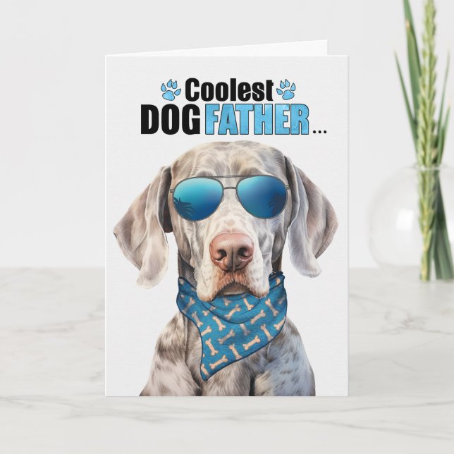 Weimaraner Hund Coolster Vater Vatertag Feiertagskarte (Vorderseite)