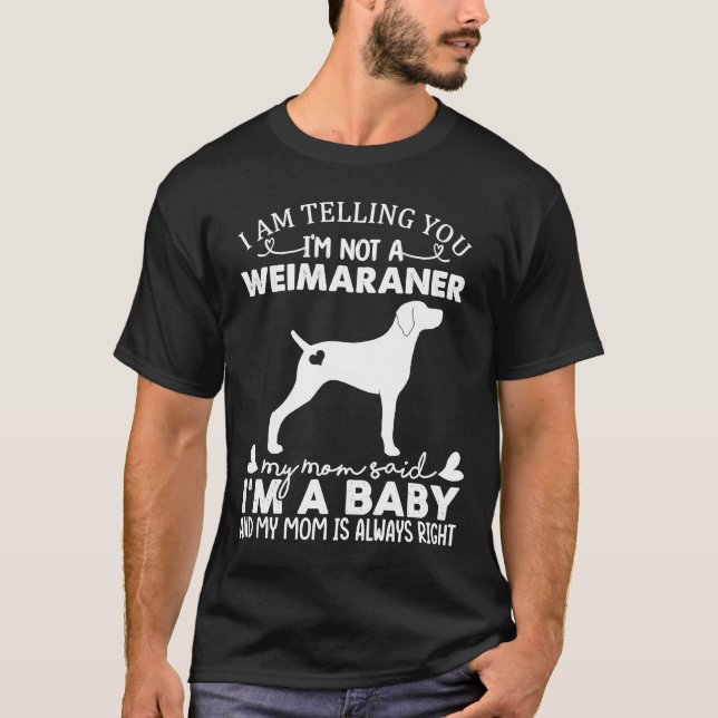 Weimaraner Hund für Frauen Mama Mama Baby Hund T-Shirt (Vorderseite)