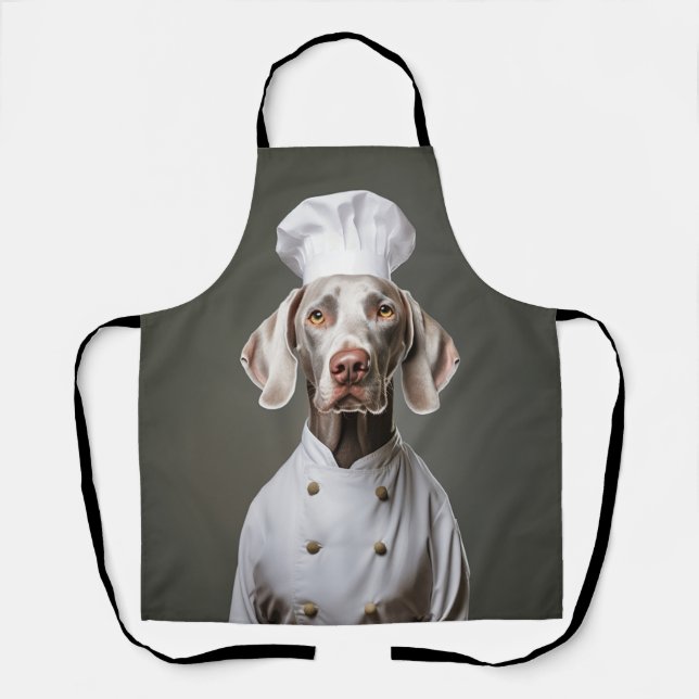 Weimaraner Hund Koch Schürze (Vorderseite)