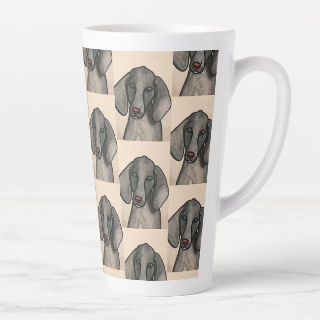 Weimaraner-Hund-Latte-Tasse Milchtasse (Rechts)