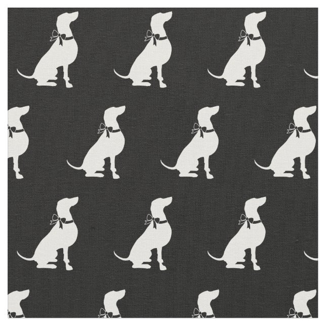 Weimaraner Hund Silhouette Haustier Stoff (Nahaufnahme)