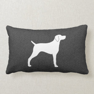 Weimaraner-Hund Silhouette Lendenkissen
