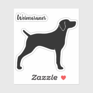 Weimaraner Hund Silhouette Weim Vinyl Sticker