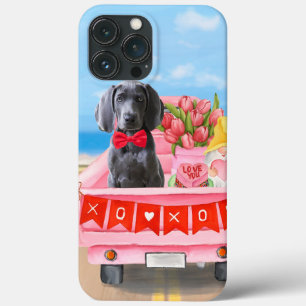 Weimaraner Hund Valentinstag Lkw Herz Case-Mate iPhone Hülle