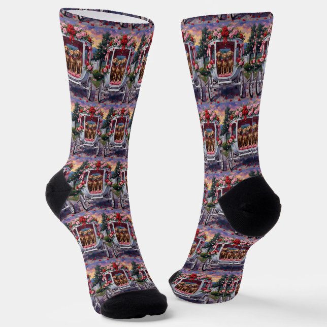Weimaraner Hund Valentinstag  Socken (Gewinkelt)