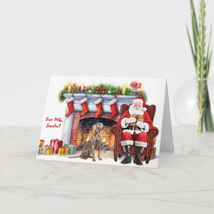 Weimaraner-Hund Weihnachten Geschenk von Santa