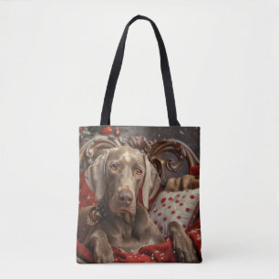 Weimaraner Hund Weihnachtsfestlich