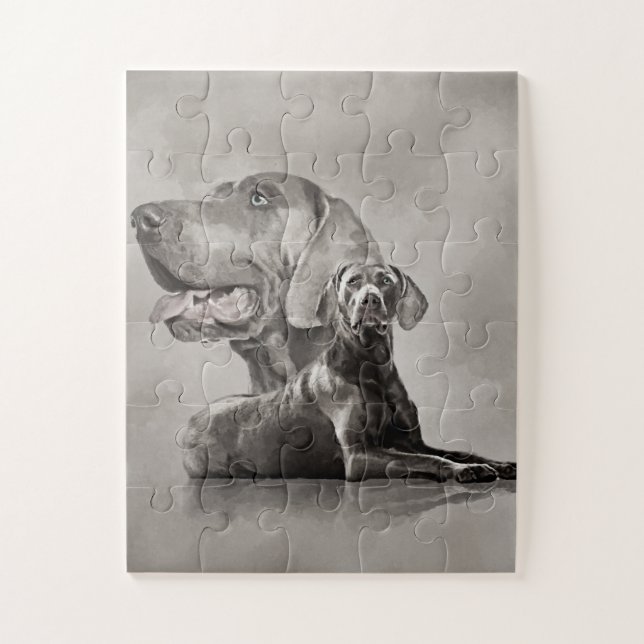 Weimaraner Hunde Collage #2 Puzzle (Vertikal)