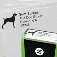 Weimaraner Hunde Silhouette Rücksendeadresse