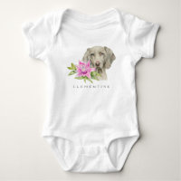 Weimaraner Hunde-und Lilien-Aquarell | addieren