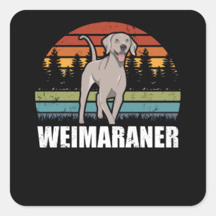 Weimaraner   Hundebesitzer Weimaraner Quadratischer Aufkleber