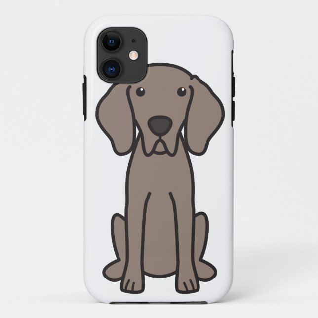 Weimaraner HundeCartoon Case-Mate iPhone Hülle (Rückseite)