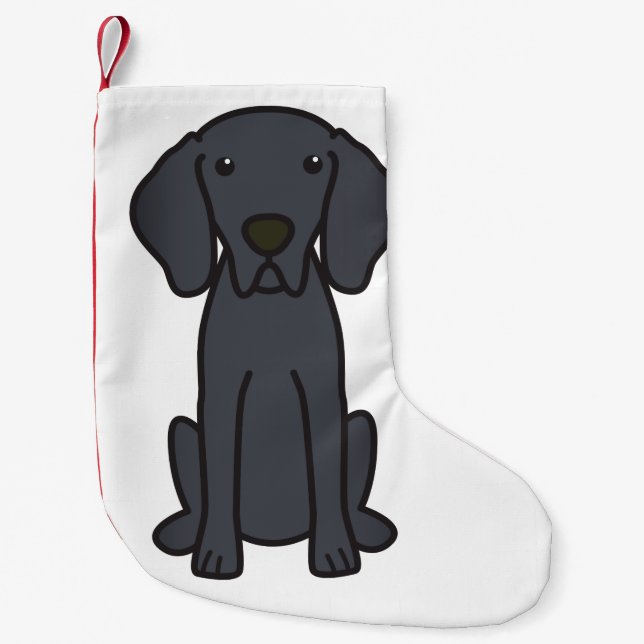 Weimaraner HundeCartoon Kleiner Weihnachtsstrumpf (Vorderseite)