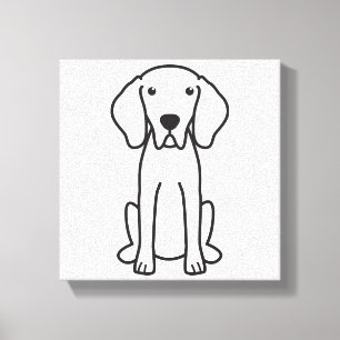Weimaraner HundeCartoon Leinwanddruck