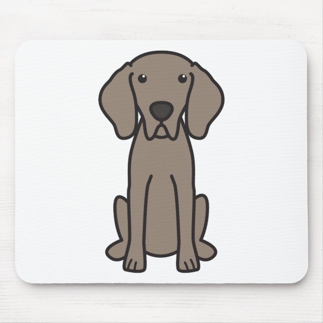 Weimaraner HundeCartoon Mousepad (Vorne)