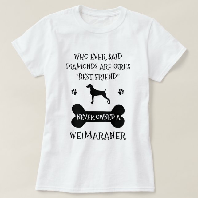 Weimaraner Hundefreund T-Shirt (Design vorne)