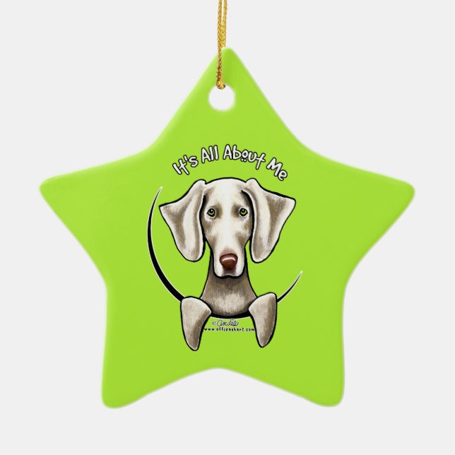 Weimaraner IAAM Keramikornament (Vorne)