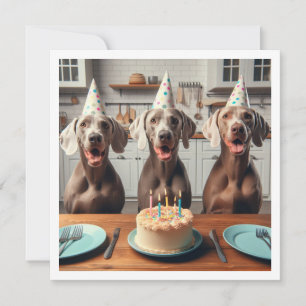 Weimaraner-Karte, Weimaraner-Geburtstag Einladung