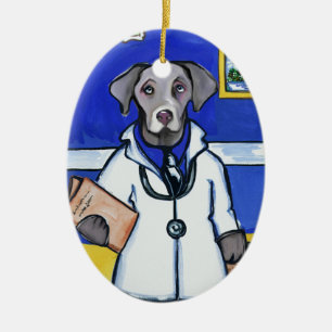 WEIMARANER KERAMIKORNAMENT