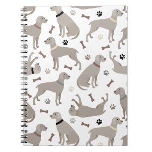 Weimaraner-Knochen und Paws-Notebook Notizblock