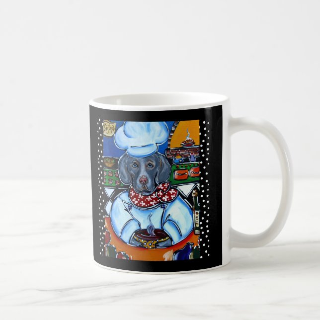 Weimaraner Koch Kaffeetasse (Rechts)