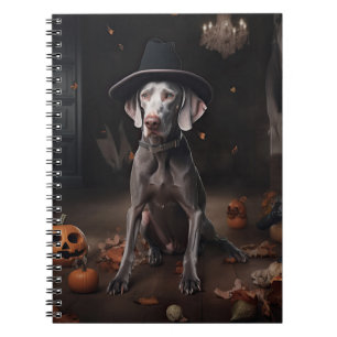 Weimaraner Kürbisse Halloween Gruselig Notizblock