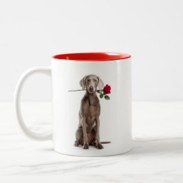 Weimaraner Liebe Zweifarbige Tasse