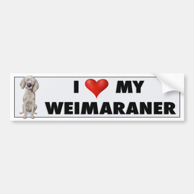 Weimaraner Liebeaufkleber Autoaufkleber (Vorne)