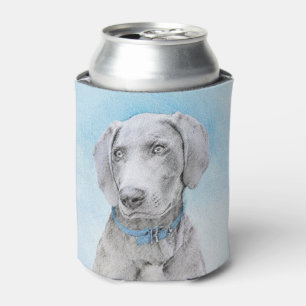 Weimaraner Malerei - Niedliche Original Hunde Kuns Dosenkühler