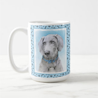 Weimaraner Malerei - Niedliche Original Hunde Kuns Kaffeetasse