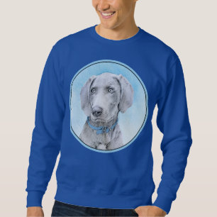Weimaraner Malerei - Niedliche Original Hunde Kuns Sweatshirt