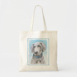 Weimaraner Malerei - Niedliche Original Hunde Kuns Tragetasche