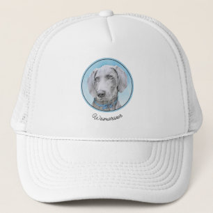 Weimaraner Malerei - Niedliche Original Hunde Kuns Truckerkappe