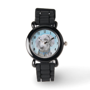 Weimaraner-Malerei - Süße originelle Hundekunst Armbanduhr