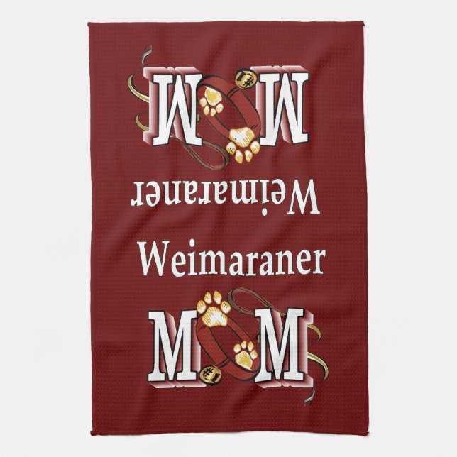 Weimaraner Mama Geschenke Handtuch (Vertikal)