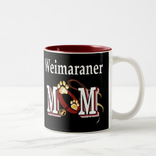Weimaraner Mama Geschenke Zweifarbige Tasse