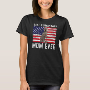 Weimaraner Mama Usa American Flag Weimaraner Dog O T-Shirt