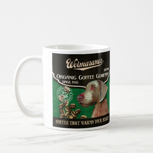 Weimaraner Marke - Organic Coffee Company Tasse (Links)