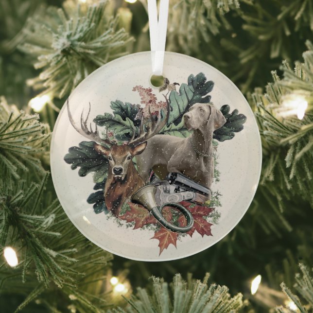 Weimaraner Metallschmuck Ornament Aus Glas (InSitu)