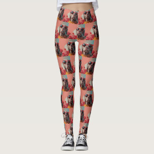Weimaraner mit Herz Rosen Valentinstag Leggings
