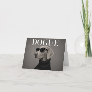 Weimaraner Mode-Editorial-Hund Dankeskarten Dankeskarte