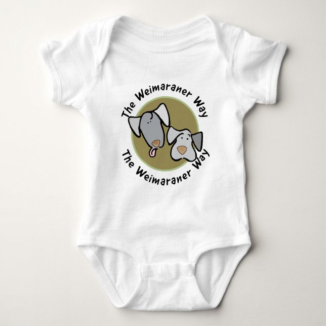 Weimaraner Nation: Die Weimaraner Weise Baby Strampler (Vorderseite)