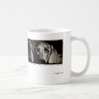 Weimaraner Nation: "Durchdachten Starren " Kaffeetasse