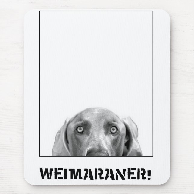 Weimaraner Nation: Weimaraner in einem Kasten! Mousepad (Vorne)