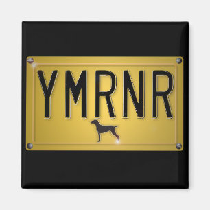 Weimaraner Nation: YMRNR-Lizenzschild Magnet
