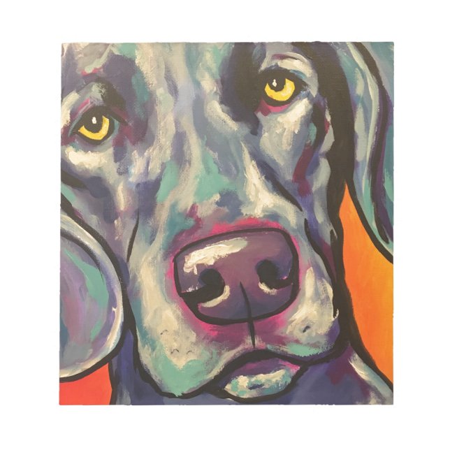 Weimaraner Notizblock (Vorderseite)
