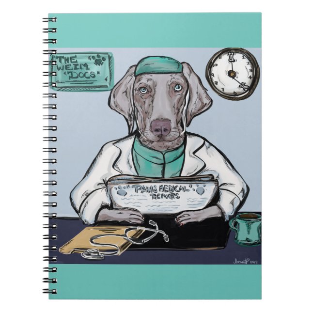 Weimaraner Notizblock (Vorderseite)