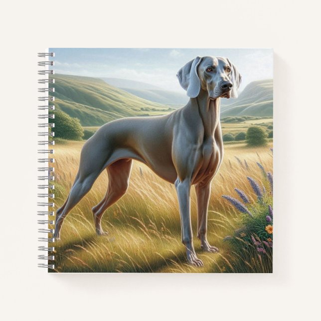 Weimaraner Notizbuch (Vorderseite)