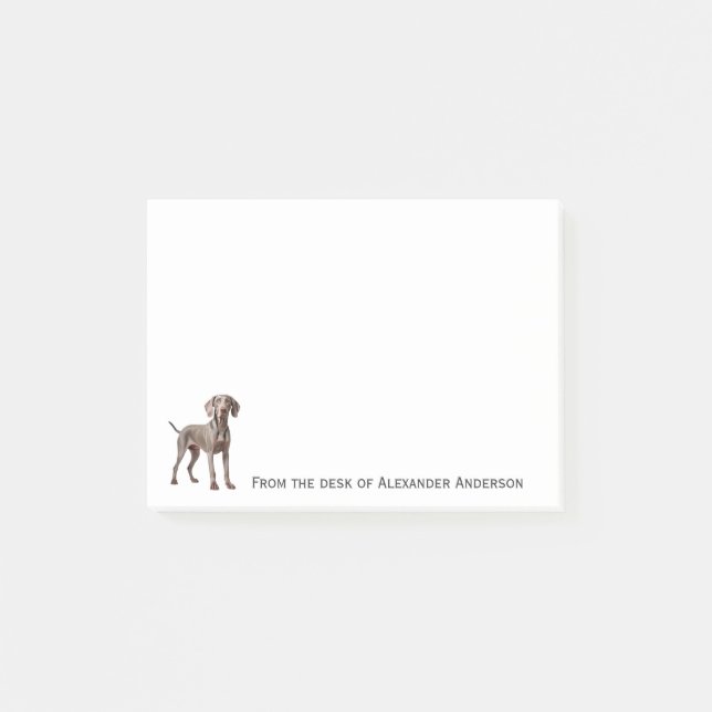Weimaraner personalisieren post-it klebezettel (Vorderseite)