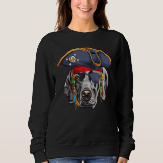 Weimaraner Pirate  Halloween Weim Dog Sweatshirt